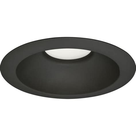 Progress Lighting LED Recessed Black Open Recessed Light Trim (Fits ...