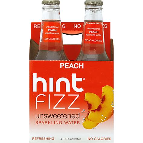 Hint Fizz Unsweetened Sparkling Water Peach - 4 CT | Sparkling & Seltzer | Foodtown