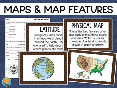 MAPS Map Skills Posters & Worksheet Social Studies Classroom - Etsy