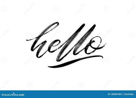 Hand Drawn Vector Lettering. Hello Word by Hands. Isolated Vector ...