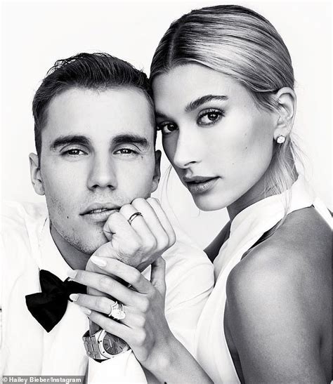 Hailey and Justin Bieber show off diamond-encrusted wedding jewellery | Daily Mail Online