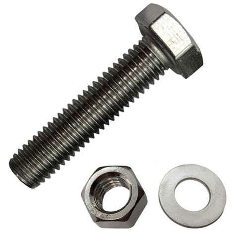 Stainless Steel 304 Hexagonal bolts & nuts & washers M10 3/8" - Modern Electrical Supplies Ltd