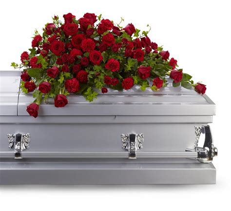 Traditional Red Casket Spray - Laguna Hills CA Funeral Home & Cremation | O'Connor Mortuary