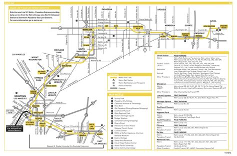 Metro gold line route map - Los Angeles metro gold line map (California - USA)