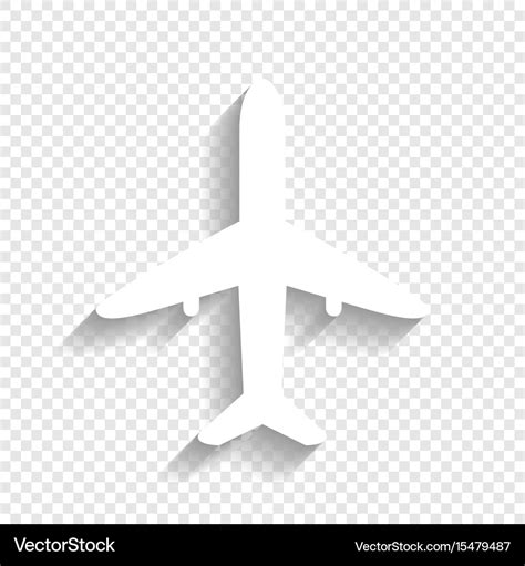 Airplane sign white icon Royalty Free Vector Image