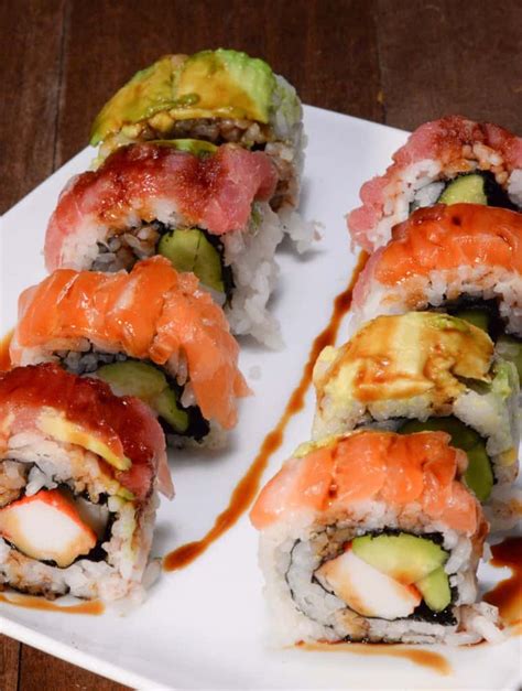 Japanese Rainbow Roll - International Cuisine