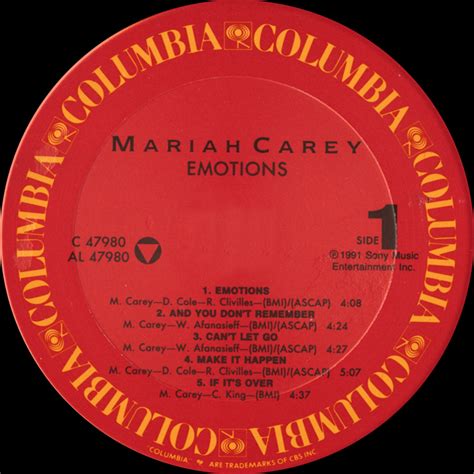 Mariah Carey – Emotions | Vinyl Album Covers.com