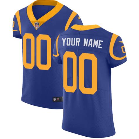 Nike Los Angeles Rams Customized Royal Blue Alternate Stitched Vapor Untouchable Elite Men's NFL ...