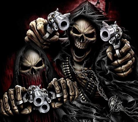 Create meme "skeleton with a gun, skull with guns, skeleton with a gun" - Pictures - Meme ...