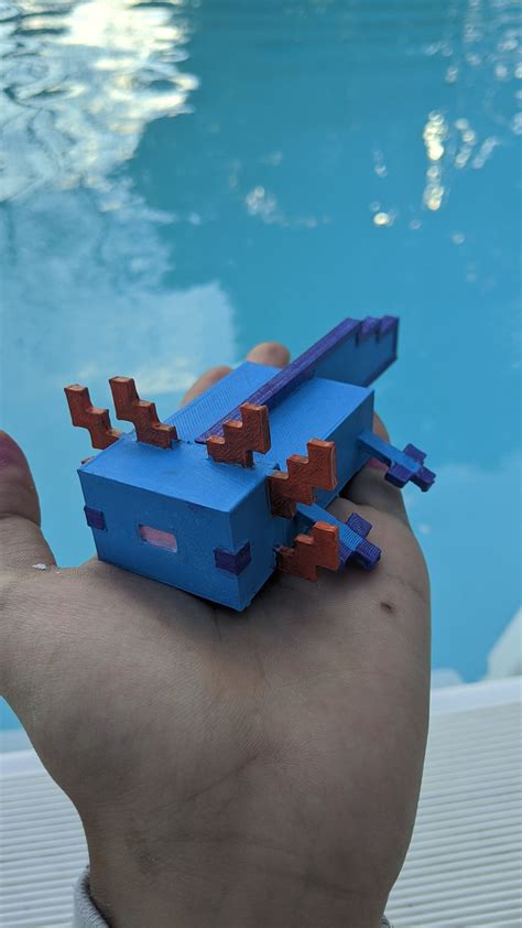 3d Printed Hand Painted Minecraft Axolotls - Etsy