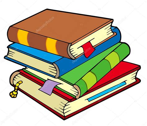 Pile of four old books — Stock Vector © clairev #3690205