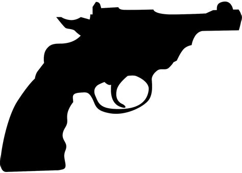 Revolver Gun Silhouette | Free vector silhouettes