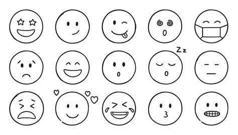 Collection Of Cute Lovely Emoticon Emoji Doodle Carto - vrogue.co