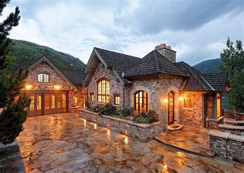 $16 Million Mountaintop Stone Mansion In Aspen, CO | Homes of the Rich