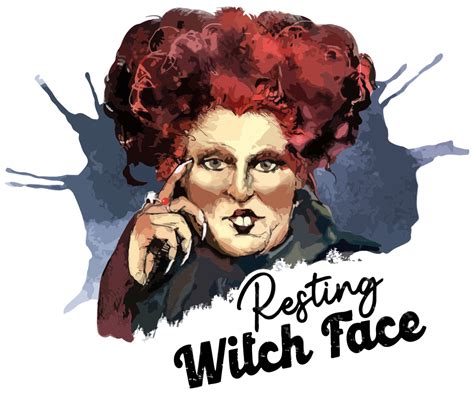 DTF Screen Print Image - Resting Witch Face – ROTD Crafter's Corner