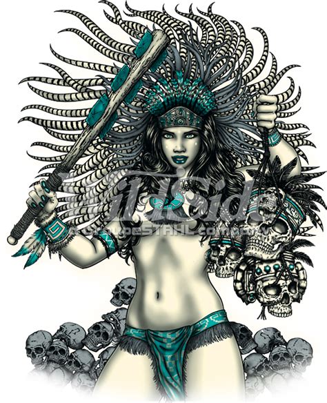 Download HD Aztec Warrior Woman - Custom Made Shirt Tank Top Princess Warrior Regular ...