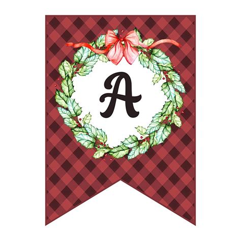 Free Printable Buffalo Plaid Christmas Banner - The Cottage Market ...