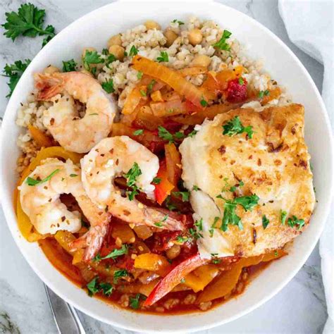 Spicy Spanish Cod and Shrimp. Easy and Packed with Flavour.