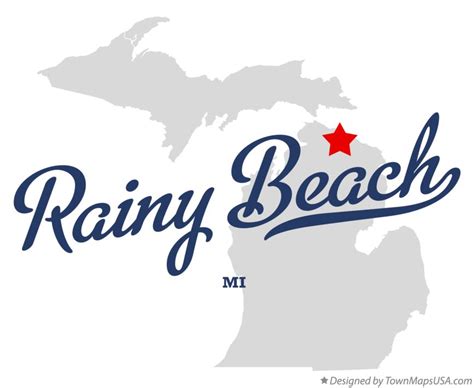 Map of Rainy Beach, MI, Michigan