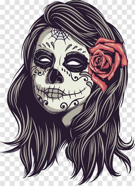 Calavera Skull Euclidean Vector Clip Art - Hand-painted Transparent PNG