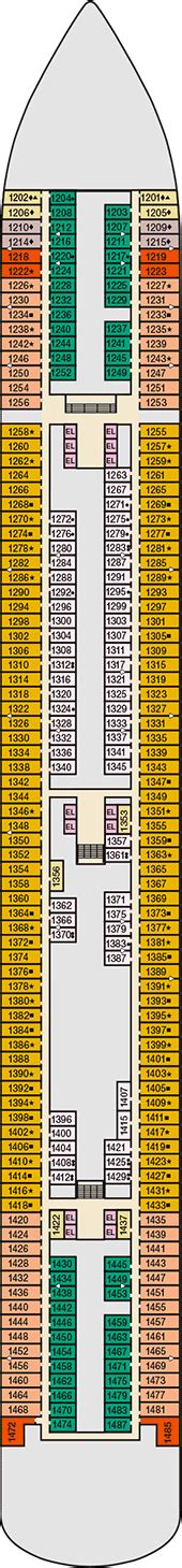 Carnival Vista Deck plan & cabin plan