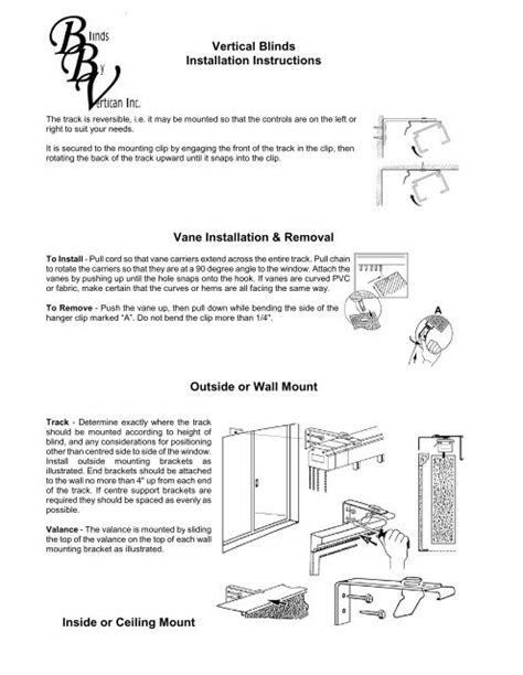 Vertical Blinds Installation Instructions - Blinds By Vertican