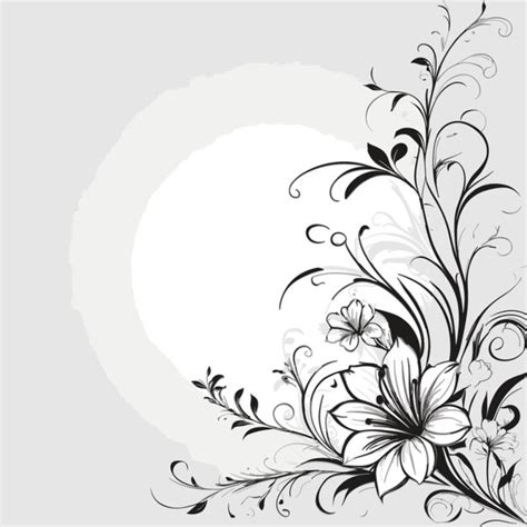 Premium Vector | Floral vector on white background