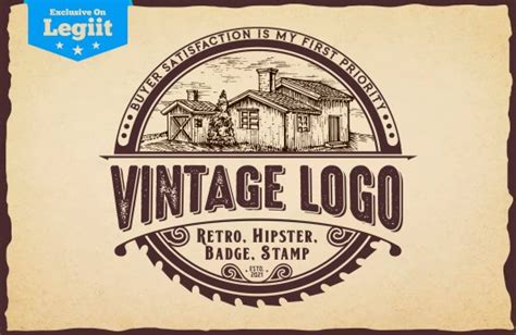 Design Retro Vintage Stamp Badge Hipster Logo | Legiit