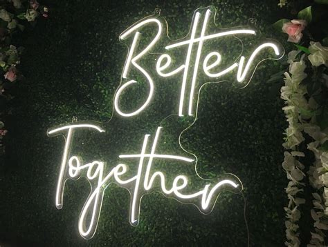 Better Together Neon Sign Flex Led Text Neon Light Sign Led - Etsy