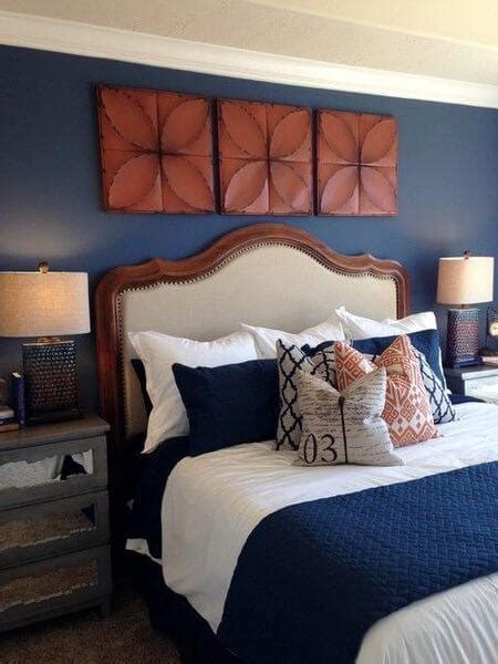 45 Blue and Orange Bedroom Ideas - Easy Home Concepts | Blue bedroom decor, Home decor bedroom ...