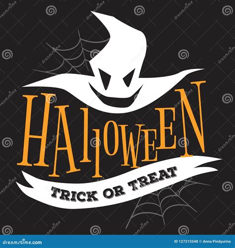 Halloween Trick or Treat Logo Sign Stock Vector - Illustration of ...