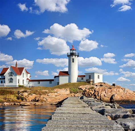 Gloucester Lighthouse - Eastern Point Lighthouse located off the coast of Gloucester ...