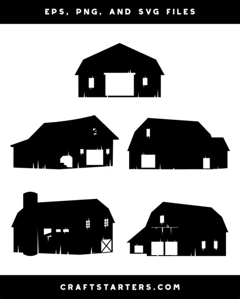 Old Barn Silhouette Clip Art