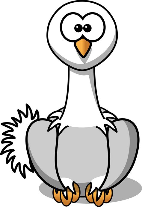 Clipart - Cartoon ostrich