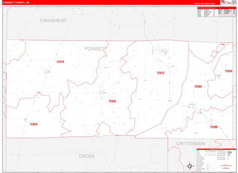 Wall Maps of Poinsett County Arkansas - marketmaps.com