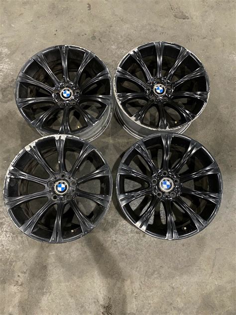 06-10 BMW M5 E60 19” Rims Wheels Style 166 Black OEM Used Full Set ...