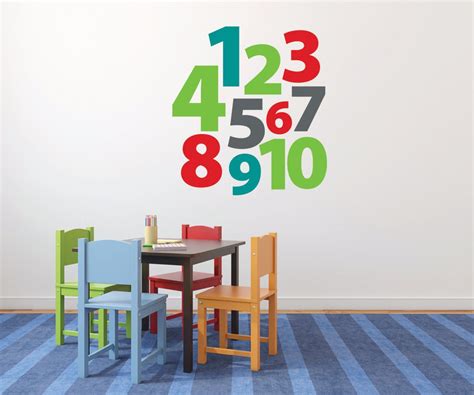 Number Stickers Wall Decals for Kids Playroom Wall Decals - Etsy