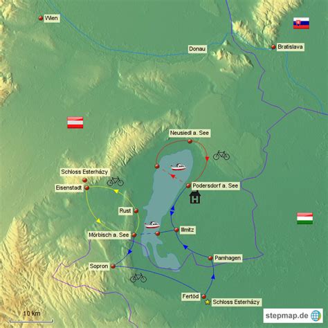 StepMap - Neusiedler See - Landkarte für Österreich