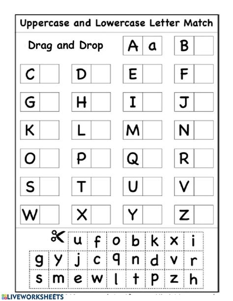 Capital and Common letters online worksheet for Reception/Kendergarten ...