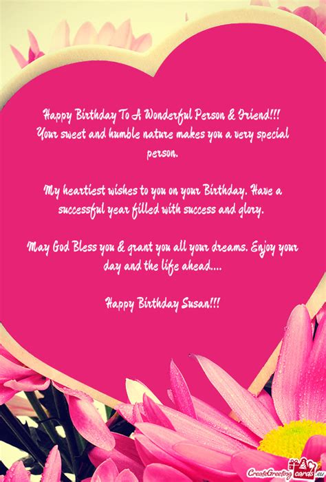 Happy Birthday Susan - Free cards