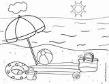 Beach Coloring Page Preschool Pages sketch template