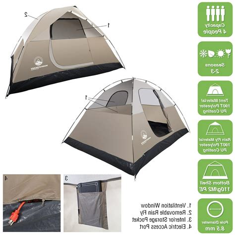 4 Person Water Resistant Dome Tent Rain Fly