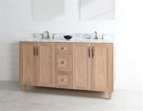 Bridgeport 60", Teodor White Oak Vanity, Double Sink | Oak bathroom ...