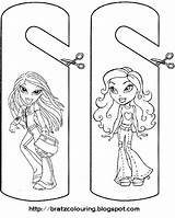 BRATZ COLORING PAGES PRINTABLES DOOR KNOB HANGER  Coloring Nation sketch template