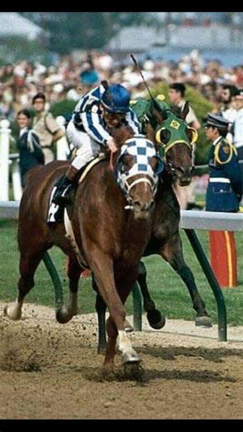 Secretariat with Sham slightly back. 1973 Kentucky Derby. BOTH broke ...