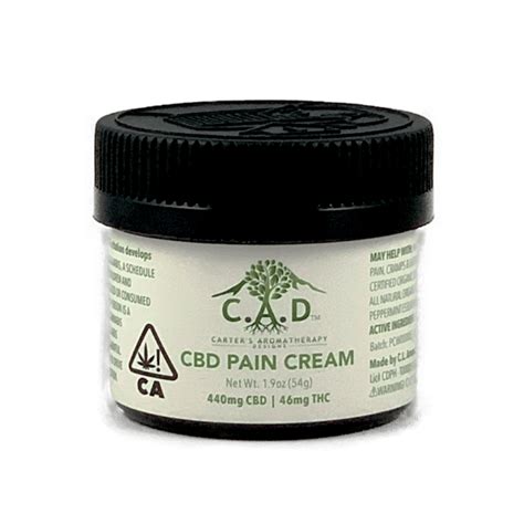 CBD Pain Cream Tier 3 - 440MG CBD | 46MG THC – Carter's Aromatherapy Design