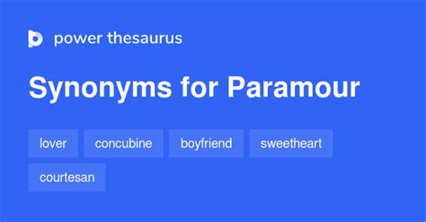 Paramour synonyms - 808 Words and Phrases for Paramour