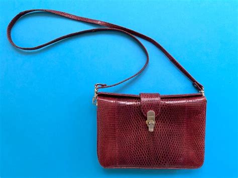 70s bag red / shoulder bag leather Sales Spain / shou… - Gem