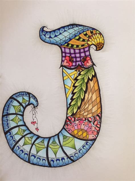 Pin by Mindy Thompson on Zentangle | Alphabet art, Art impressions stamps, Initial art