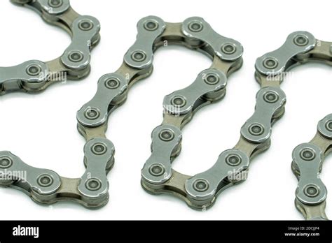 Bicycle chain on white background Stock Photo - Alamy